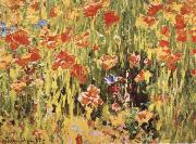 Robert William Vonnoh Poppies Sweden oil painting reproduction